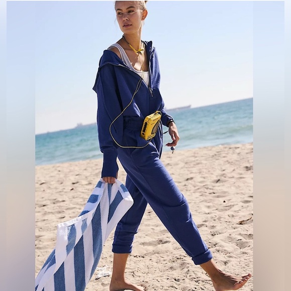 NWT Free People Movement Training Day Jumpsuit - Small - l Blue Indigo - Picture 2 of 11